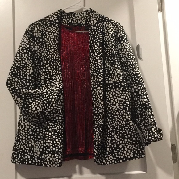 Metallic Ruby Red Top Short Sleeve Shirt NEW xmas - Picture 5 of 8